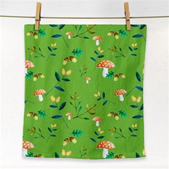 Mushrooms Flower Leaf Tulip Face Towel