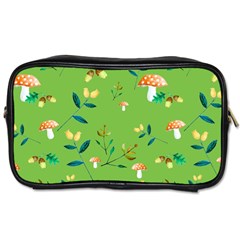 Mushrooms Flower Leaf Tulip Toiletries Bags by Mariart