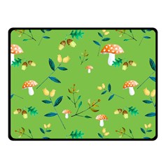 Mushrooms Flower Leaf Tulip Fleece Blanket (small) by Mariart