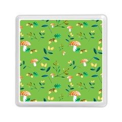 Mushrooms Flower Leaf Tulip Memory Card Reader (square)  by Mariart