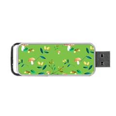 Mushrooms Flower Leaf Tulip Portable Usb Flash (one Side) by Mariart