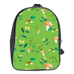 Mushrooms Flower Leaf Tulip School Bags (XL)  Front