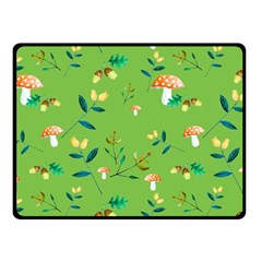 Mushrooms Flower Leaf Tulip Double Sided Fleece Blanket (small)  by Mariart