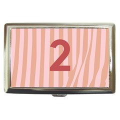 Number 2 Line Vertical Red Pink Wave Chevron Cigarette Money Cases by Mariart