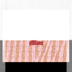 Number 2 Line Vertical Red Pink Wave Chevron Rectangular Jigsaw Puzzl by Mariart