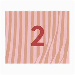 Number 2 Line Vertical Red Pink Wave Chevron Small Glasses Cloth by Mariart