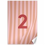 Number 2 Line Vertical Red Pink Wave Chevron Canvas 20  x 30   19.62 x28.9  Canvas - 1