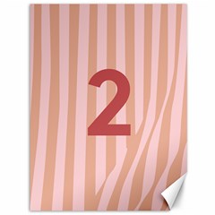 Number 2 Line Vertical Red Pink Wave Chevron Canvas 36  X 48   by Mariart