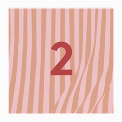 Number 2 Line Vertical Red Pink Wave Chevron Medium Glasses Cloth (2-side) by Mariart