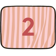 Number 2 Line Vertical Red Pink Wave Chevron Fleece Blanket (mini) by Mariart