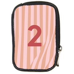 Number 2 Line Vertical Red Pink Wave Chevron Compact Camera Cases by Mariart