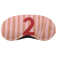 Number 2 Line Vertical Red Pink Wave Chevron Sleeping Masks by Mariart