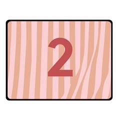 Number 2 Line Vertical Red Pink Wave Chevron Fleece Blanket (small) by Mariart