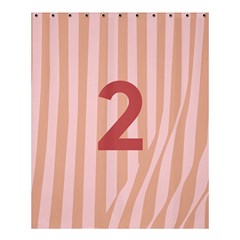 Number 2 Line Vertical Red Pink Wave Chevron Shower Curtain 60  X 72  (medium) 