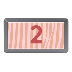 Number 2 Line Vertical Red Pink Wave Chevron Memory Card Reader (mini) by Mariart