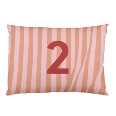 Number 2 Line Vertical Red Pink Wave Chevron Pillow Case (two Sides) by Mariart