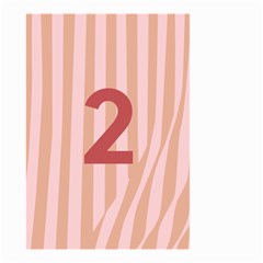 Number 2 Line Vertical Red Pink Wave Chevron Small Garden Flag (two Sides) by Mariart