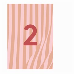 Number 2 Line Vertical Red Pink Wave Chevron Large Garden Flag (two Sides)