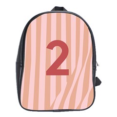 Number 2 Line Vertical Red Pink Wave Chevron School Bags (xl)  by Mariart