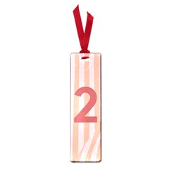 Number 2 Line Vertical Red Pink Wave Chevron Small Book Marks by Mariart