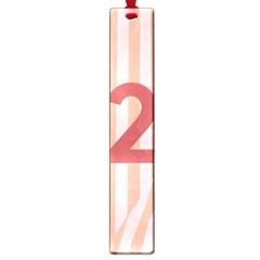 Number 2 Line Vertical Red Pink Wave Chevron Large Book Marks by Mariart