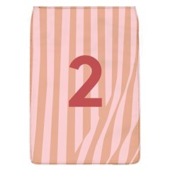 Number 2 Line Vertical Red Pink Wave Chevron Flap Covers (l) 