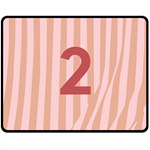 Number 2 Line Vertical Red Pink Wave Chevron Double Sided Fleece Blanket (Medium)  58.8 x47.4  Blanket Front