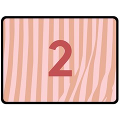 Number 2 Line Vertical Red Pink Wave Chevron Double Sided Fleece Blanket (large)  by Mariart