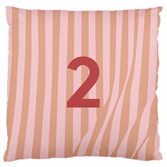 Number 2 Line Vertical Red Pink Wave Chevron Standard Flano Cushion Case (one Side) by Mariart