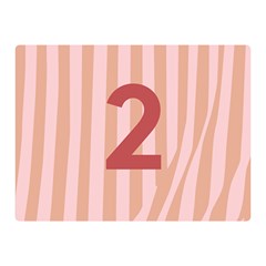 Number 2 Line Vertical Red Pink Wave Chevron Double Sided Flano Blanket (mini) 