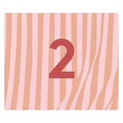 Number 2 Line Vertical Red Pink Wave Chevron Double Sided Flano Blanket (small)  by Mariart