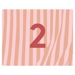 Number 2 Line Vertical Red Pink Wave Chevron Double Sided Flano Blanket (medium)  by Mariart