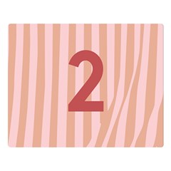 Number 2 Line Vertical Red Pink Wave Chevron Double Sided Flano Blanket (large)  by Mariart