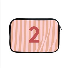 Number 2 Line Vertical Red Pink Wave Chevron Apple Macbook Pro 15  Zipper Case