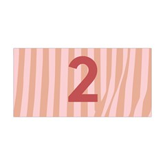 Number 2 Line Vertical Red Pink Wave Chevron Yoga Headband by Mariart