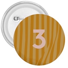 Number 3 Line Vertical Yellow Pink Orange Wave Chevron 3  Buttons by Mariart