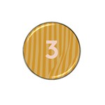 Number 3 Line Vertical Yellow Pink Orange Wave Chevron Hat Clip Ball Marker Front