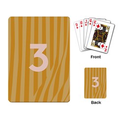 Number 3 Line Vertical Yellow Pink Orange Wave Chevron Playing Card by Mariart