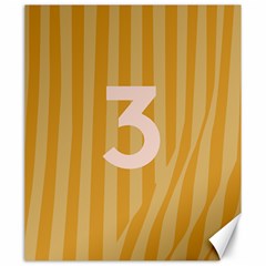 Number 3 Line Vertical Yellow Pink Orange Wave Chevron Canvas 20  X 24   by Mariart