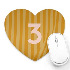 Number 3 Line Vertical Yellow Pink Orange Wave Chevron Heart Mousepads