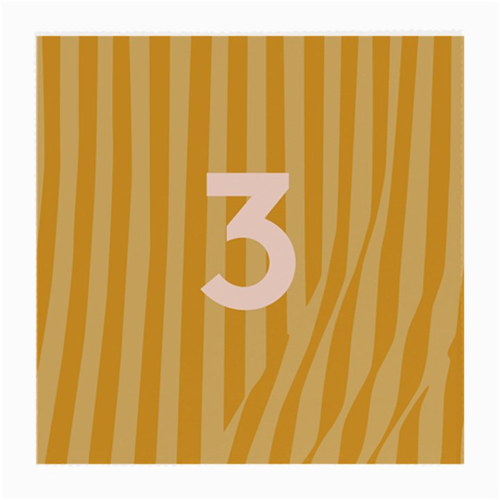 Number 3 Line Vertical Yellow Pink Orange Wave Chevron Medium Glasses Cloth (2-Side)