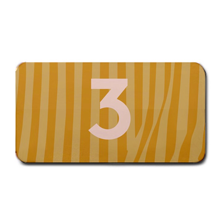 Number 3 Line Vertical Yellow Pink Orange Wave Chevron Medium Bar Mats