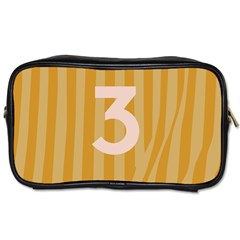 Number 3 Line Vertical Yellow Pink Orange Wave Chevron Toiletries Bags 2-side by Mariart