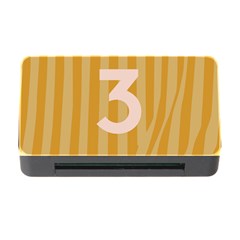 Number 3 Line Vertical Yellow Pink Orange Wave Chevron Memory Card Reader With Cf by Mariart