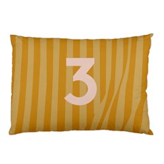 Number 3 Line Vertical Yellow Pink Orange Wave Chevron Pillow Case (two Sides) by Mariart