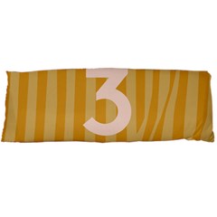 Number 3 Line Vertical Yellow Pink Orange Wave Chevron Body Pillow Case Dakimakura (two Sides) by Mariart