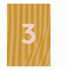 Number 3 Line Vertical Yellow Pink Orange Wave Chevron Small Garden Flag (two Sides)