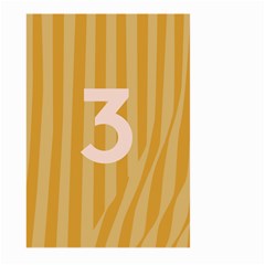 Number 3 Line Vertical Yellow Pink Orange Wave Chevron Large Garden Flag (two Sides) by Mariart