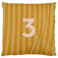 Number 3 Line Vertical Yellow Pink Orange Wave Chevron Large Cushion Case (two Sides) by Mariart