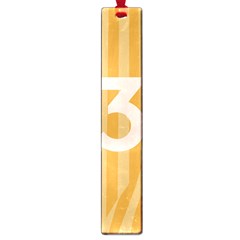 Number 3 Line Vertical Yellow Pink Orange Wave Chevron Large Book Marks by Mariart